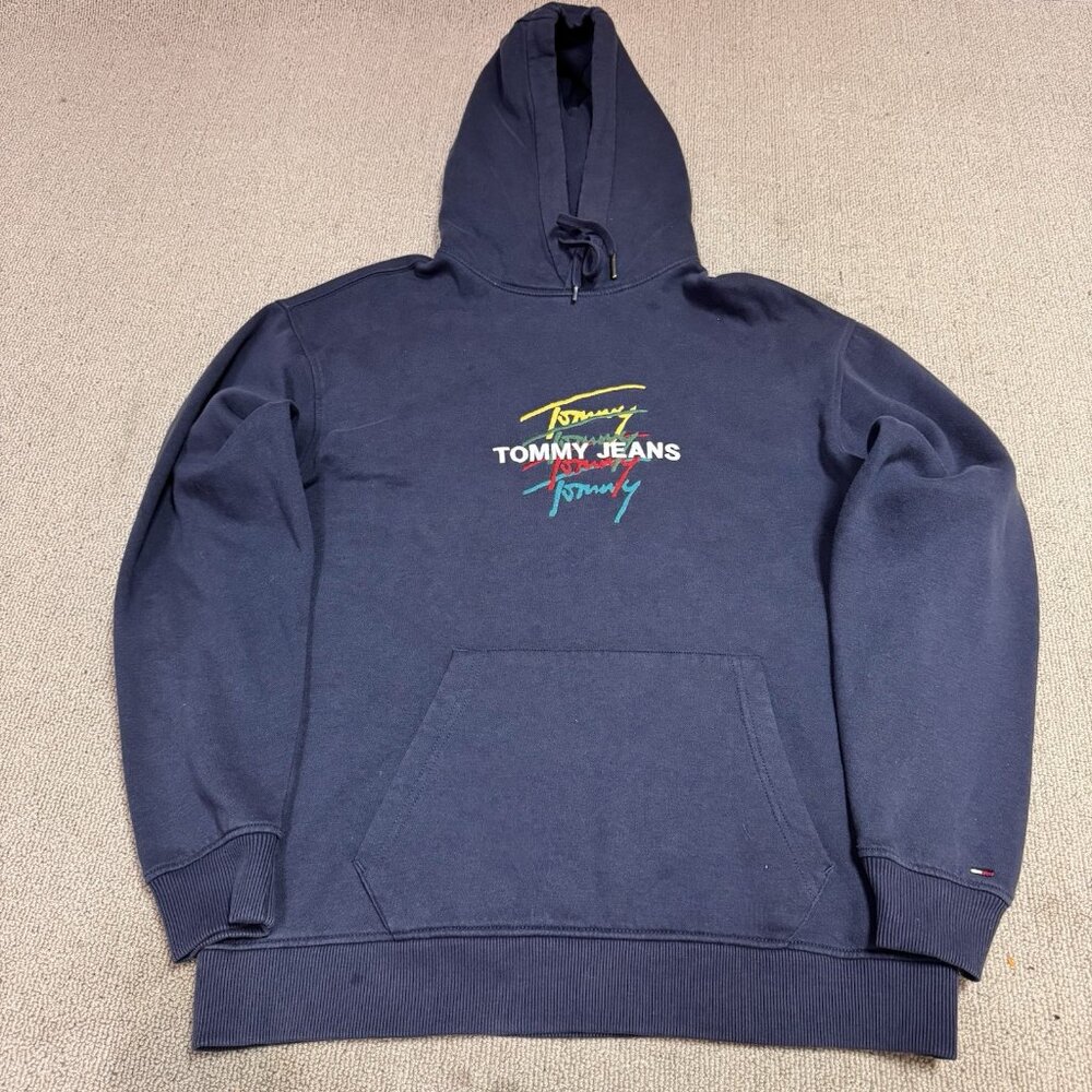 Tommy Hilfiger Hoodie Blue Long Sleeve Pullover Men’s Size Small - Picture 5 of 12